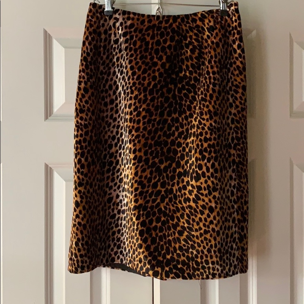 Patrick Christopher Leopard Pencil Skirt 4P
